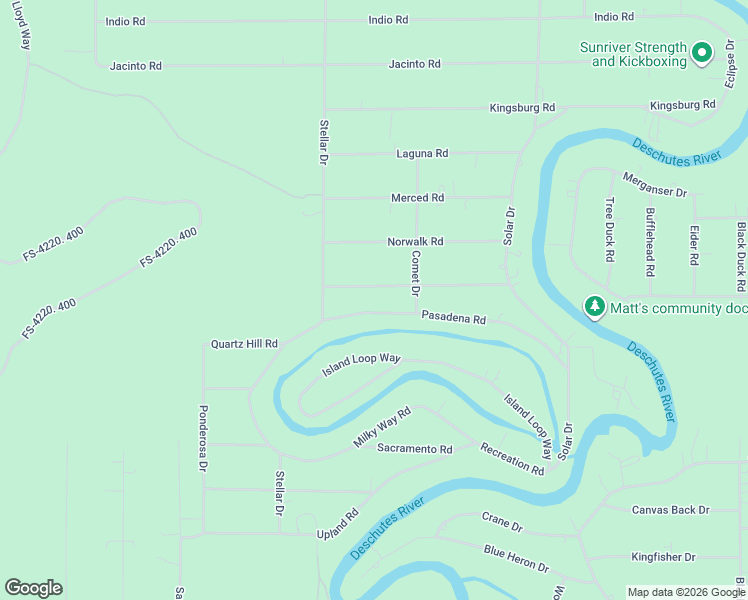 map of restaurants, bars, coffee shops, grocery stores, and more near 17075 Oxnard Road in Bend