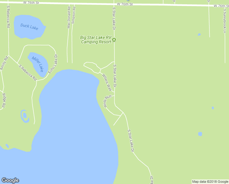 map of restaurants, bars, coffee shops, grocery stores, and more near South Star Lake Drive in Baldwin