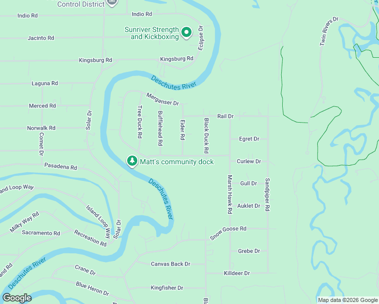 map of restaurants, bars, coffee shops, grocery stores, and more near 56206 Eider Road in Bend