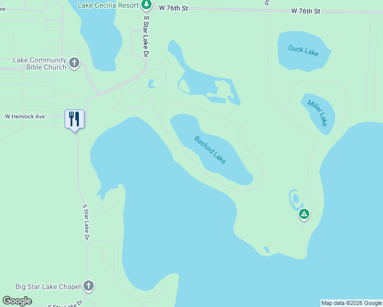 map of restaurants, bars, coffee shops, grocery stores, and more near 10227 Lakeside Ridge Road in Baldwin