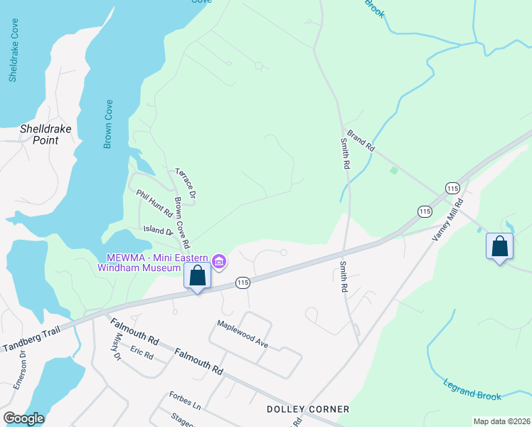 map of restaurants, bars, coffee shops, grocery stores, and more near 59 Sky Drive in Windham