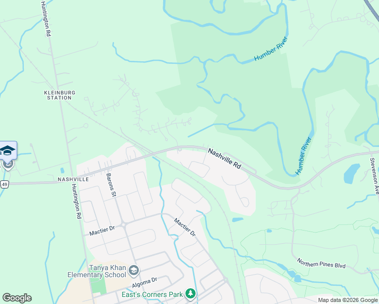 map of restaurants, bars, coffee shops, grocery stores, and more near 717 Nashville Road in Vaughan