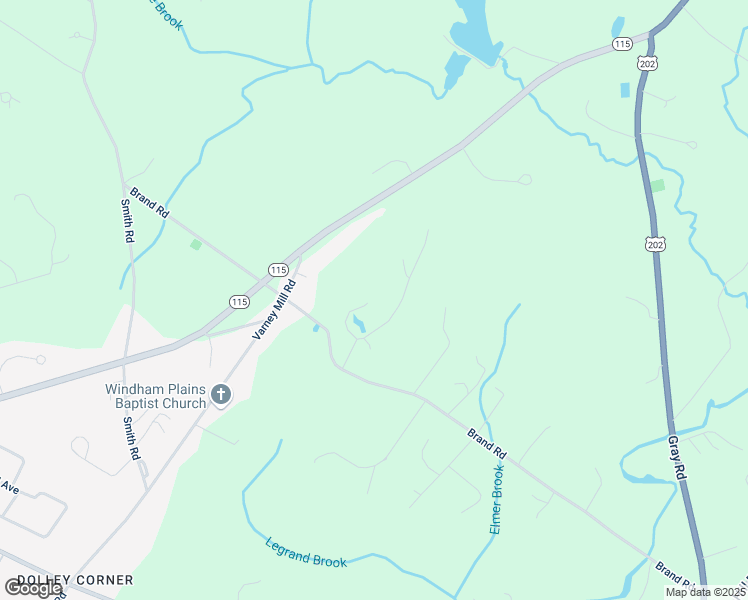 map of restaurants, bars, coffee shops, grocery stores, and more near 25 Tower Road in Windham