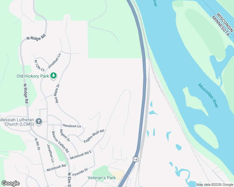 map of restaurants, bars, coffee shops, grocery stores, and more near 130 McIntosh Road East in La Crescent