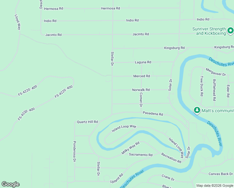 map of restaurants, bars, coffee shops, grocery stores, and more near 17041 Norwalk Road in Bend