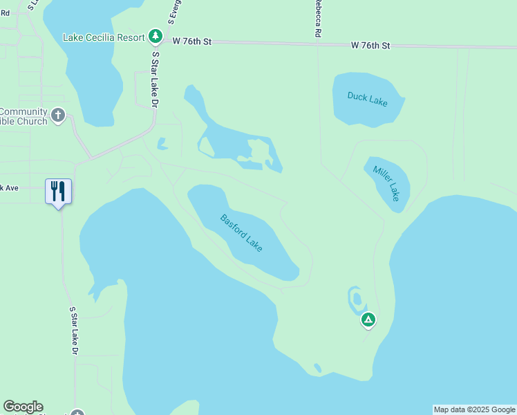 map of restaurants, bars, coffee shops, grocery stores, and more near 10067 Basford Lake Drive in Baldwin