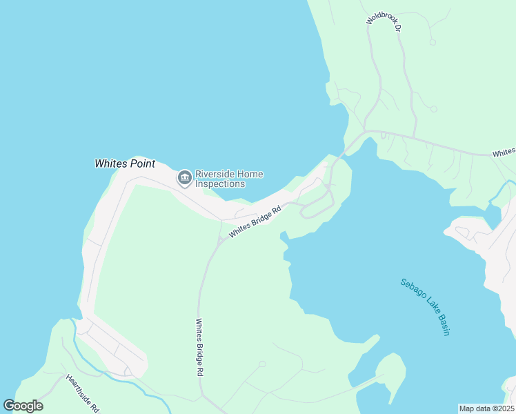 map of restaurants, bars, coffee shops, grocery stores, and more near 630 Whites Point Road in Standish