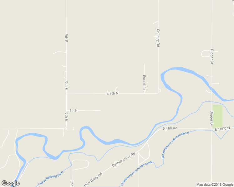 map of restaurants, bars, coffee shops, grocery stores, and more near 1369 East 9th North in Rexburg