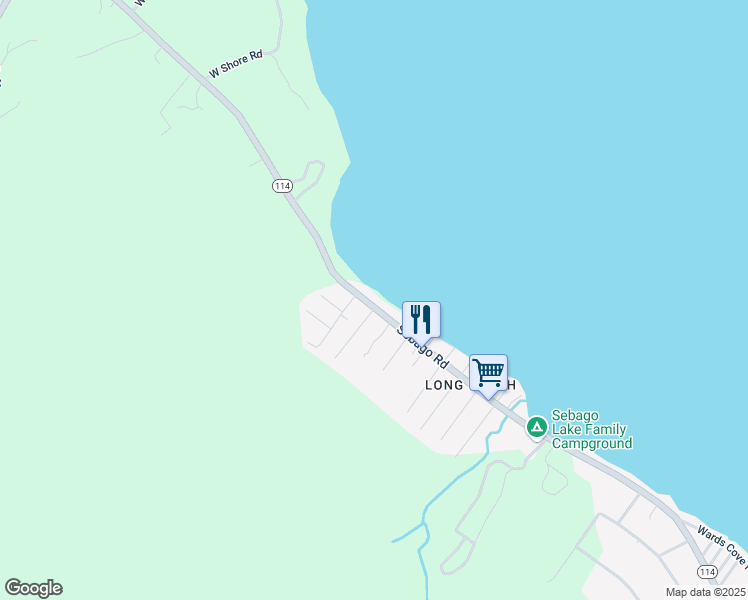 map of restaurants, bars, coffee shops, grocery stores, and more near 9 Julian Avenue in Sebago