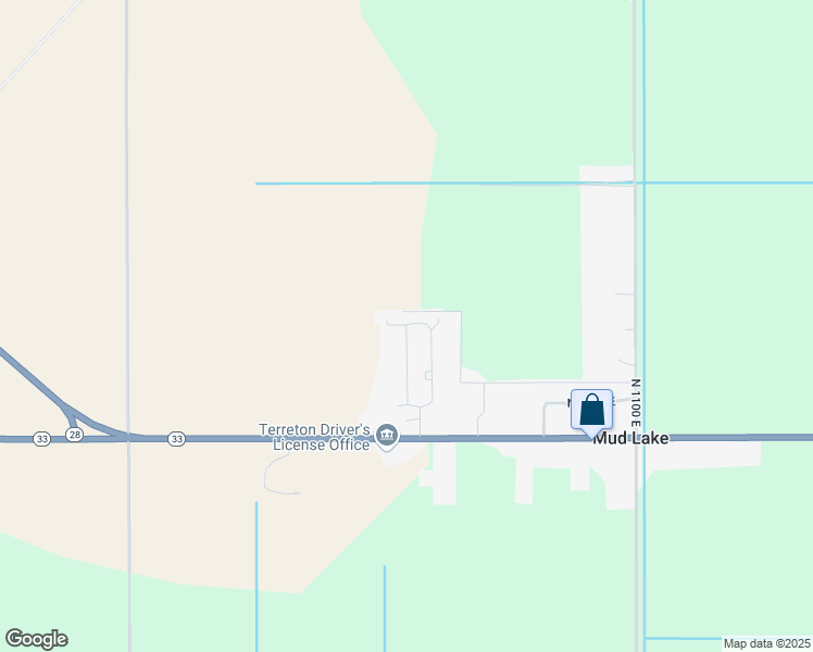 map of restaurants, bars, coffee shops, grocery stores, and more near 1549 N 1054 E in Terreton