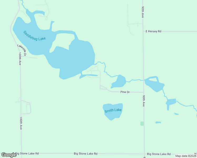 map of restaurants, bars, coffee shops, grocery stores, and more near 2051 Meadow Street in Evart