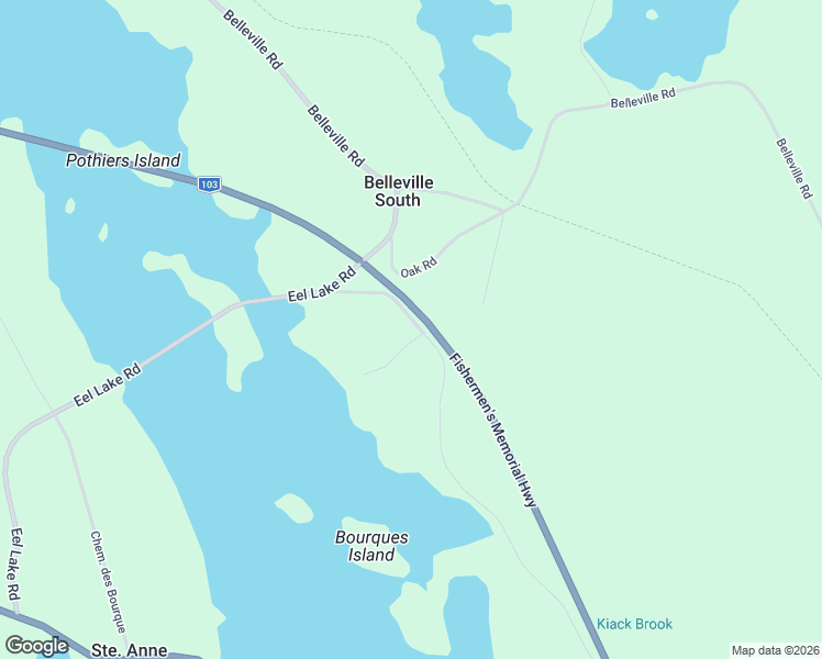 map of restaurants, bars, coffee shops, grocery stores, and more near 25 Belleville South Road in Ste. Anne du Ruisseau