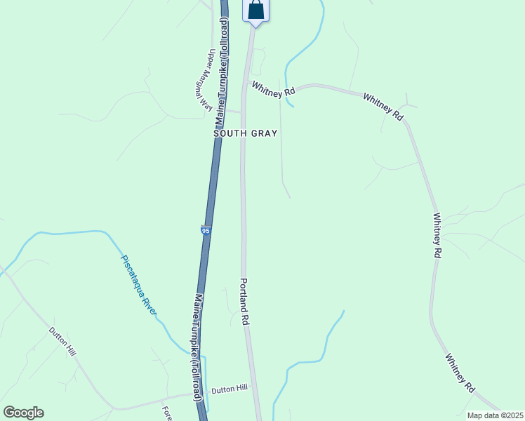 map of restaurants, bars, coffee shops, grocery stores, and more near 285 Portland Rd in Gray