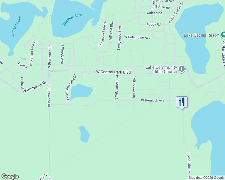 map of restaurants, bars, coffee shops, grocery stores, and more near 8625 Greenbriar Avenue in Baldwin