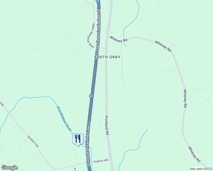 map of restaurants, bars, coffee shops, grocery stores, and more near 285 Portland Road in Gray