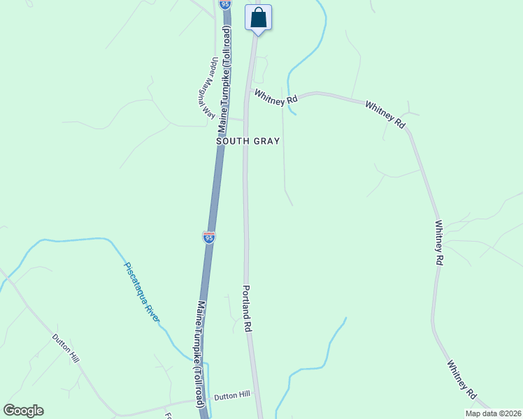 map of restaurants, bars, coffee shops, grocery stores, and more near 285 Portland Road in Gray