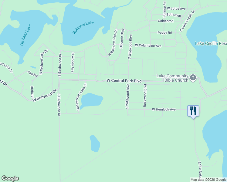 map of restaurants, bars, coffee shops, grocery stores, and more near 8625 Greenbriar Avenue in Baldwin