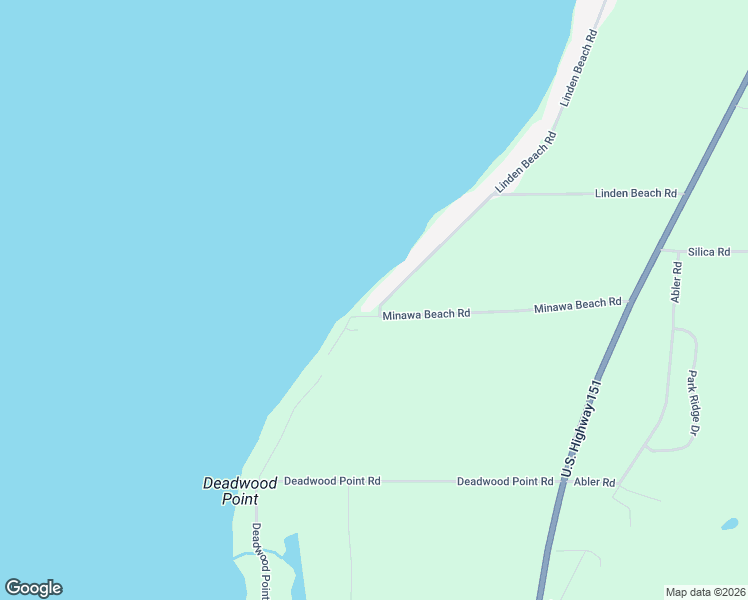 map of restaurants, bars, coffee shops, grocery stores, and more near N8450 Minawa Beach Road in Fond du Lac