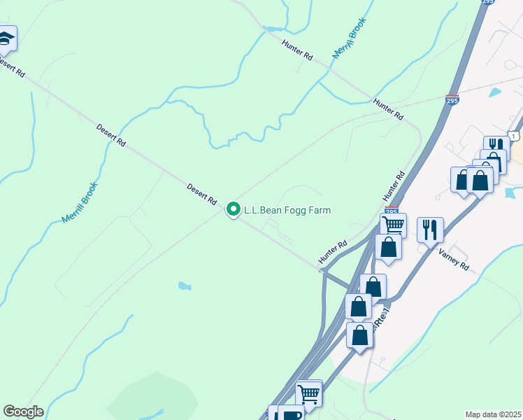 map of restaurants, bars, coffee shops, grocery stores, and more near 6 Desert Road in Freeport