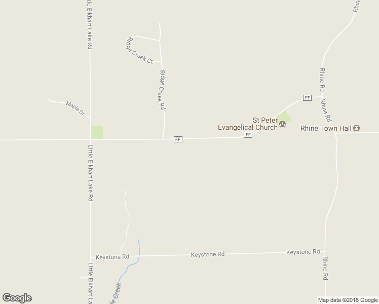 map of restaurants, bars, coffee shops, grocery stores, and more near W5523 County Road FF in Elkhart Lake