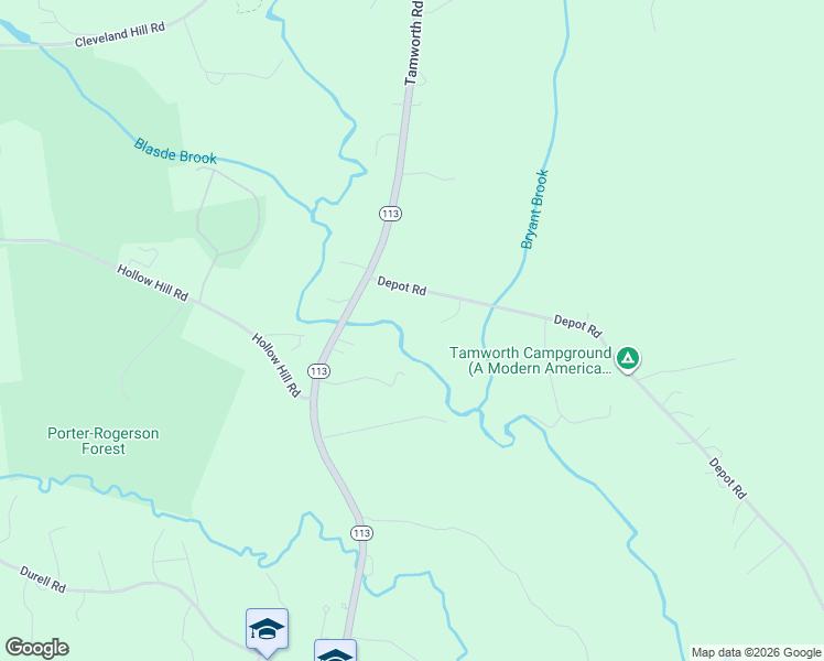 map of restaurants, bars, coffee shops, grocery stores, and more near 64 Depot Road in Tamworth