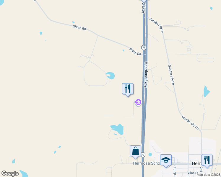 map of restaurants, bars, coffee shops, grocery stores, and more near 14277 Brandon Court in Hermosa