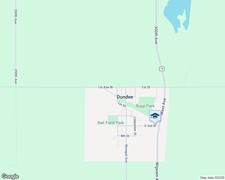 map of restaurants, bars, coffee shops, grocery stores, and more near 2978 1st Street in Fulda