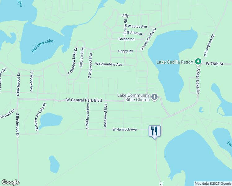 map of restaurants, bars, coffee shops, grocery stores, and more near 8346 West Bowling Green Boulevard in Baldwin
