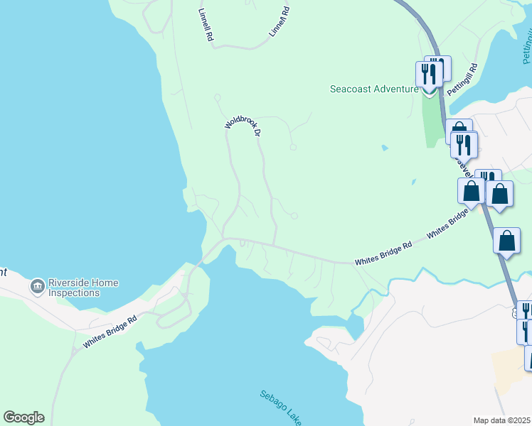 map of restaurants, bars, coffee shops, grocery stores, and more near 42 Heather Lane in Windham