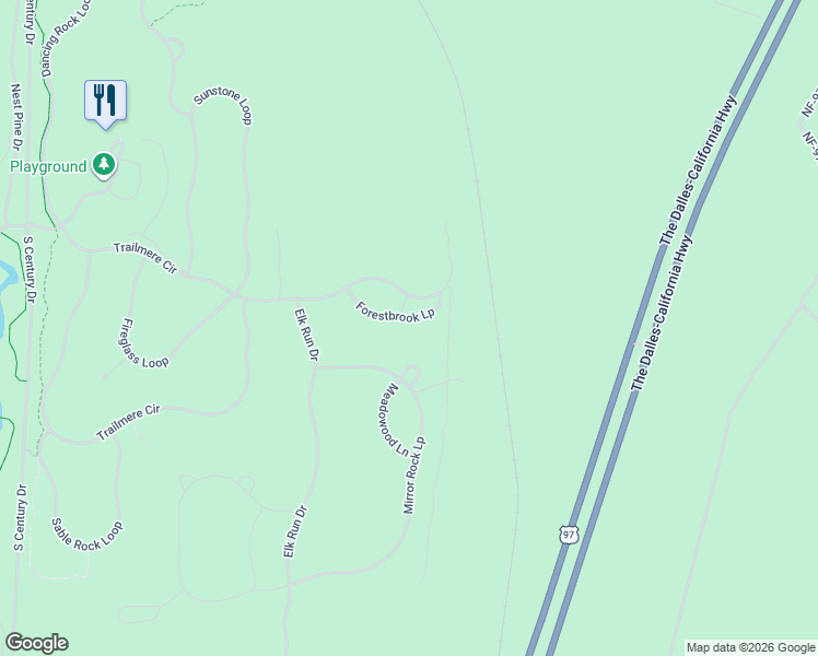 map of restaurants, bars, coffee shops, grocery stores, and more near 56217 Trailmere Circle in Bend