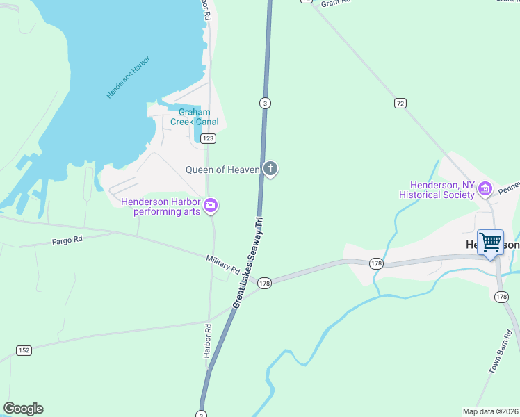 map of restaurants, bars, coffee shops, grocery stores, and more near Route 3 in Henderson