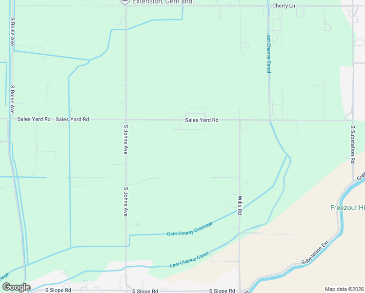 map of restaurants, bars, coffee shops, grocery stores, and more near 901 East Sales Yard Road in Emmett