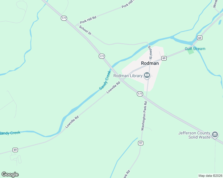 map of restaurants, bars, coffee shops, grocery stores, and more near 21226 County Road 69 in Rodman