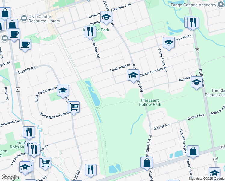 map of restaurants, bars, coffee shops, grocery stores, and more near 231 Golden Forest Road in Vaughan