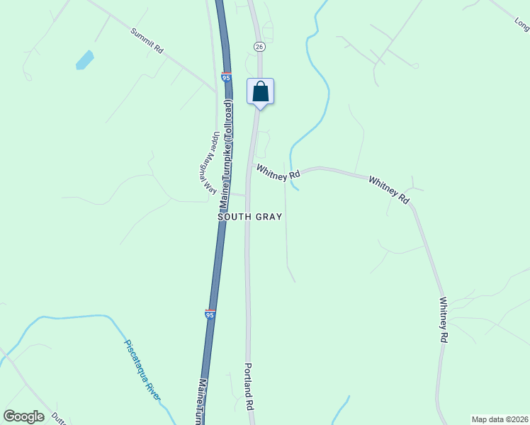 map of restaurants, bars, coffee shops, grocery stores, and more near 249 Portland Road in Gray