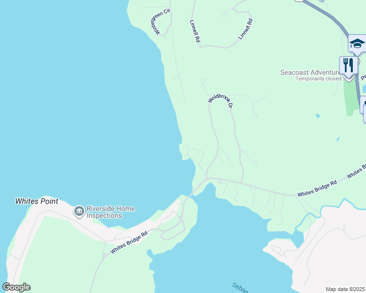 map of restaurants, bars, coffee shops, grocery stores, and more near 34 Kennard Road in Windham