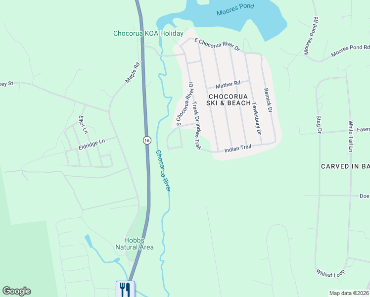 map of restaurants, bars, coffee shops, grocery stores, and more near 19 Whits Road in Tamworth