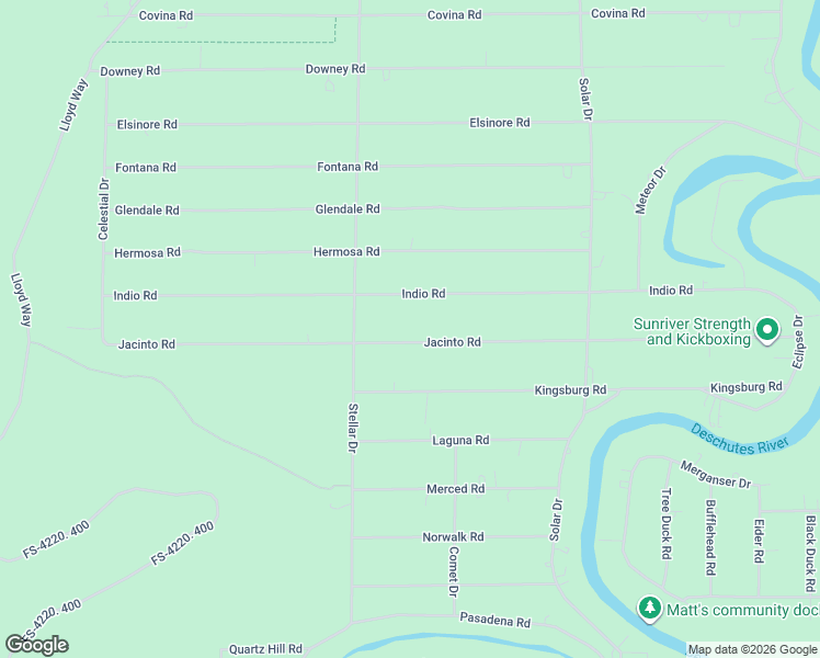 map of restaurants, bars, coffee shops, grocery stores, and more near 17070 Jacinto Road in Bend