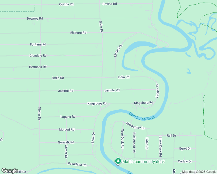 map of restaurants, bars, coffee shops, grocery stores, and more near 17206 Jacinto Road in Bend