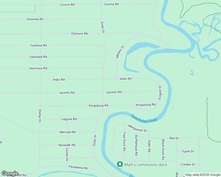 map of restaurants, bars, coffee shops, grocery stores, and more near 17206 Jacinto Road in Bend