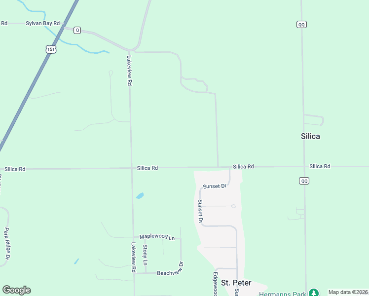 map of restaurants, bars, coffee shops, grocery stores, and more near W3907 Silica Road in Fond du Lac