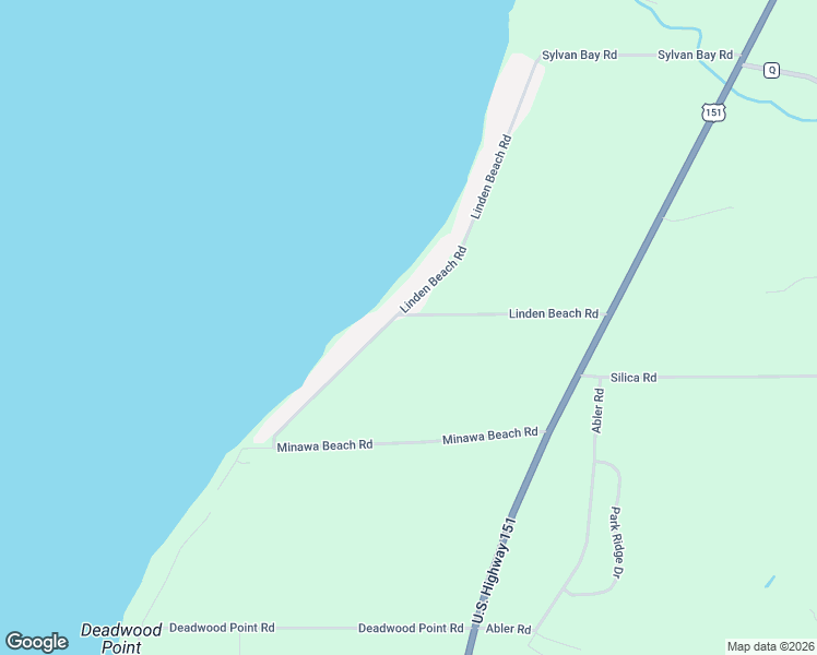 map of restaurants, bars, coffee shops, grocery stores, and more near N8546 Linden Beach Road in Fond du Lac