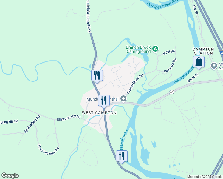 map of restaurants, bars, coffee shops, grocery stores, and more near 54 Turkey Jim Road in Campton
