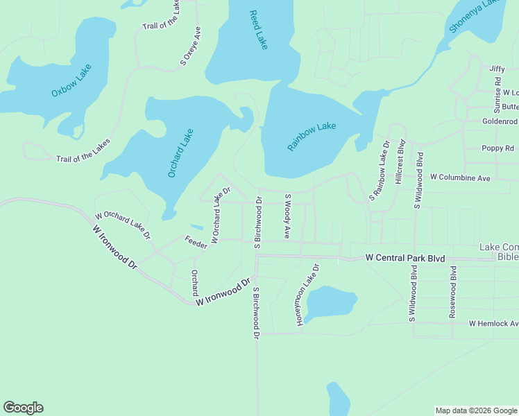 map of restaurants, bars, coffee shops, grocery stores, and more near 9611 South Birchwood Drive in Baldwin