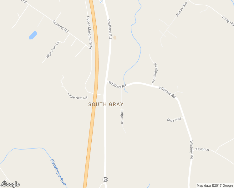 map of restaurants, bars, coffee shops, grocery stores, and more near 6 Whitney Road in Gray