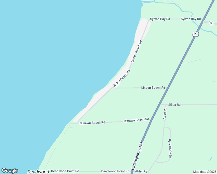 map of restaurants, bars, coffee shops, grocery stores, and more near N8546 Linden Beach Road in Fond du Lac