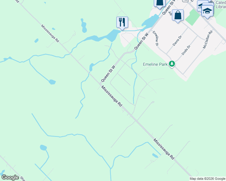 map of restaurants, bars, coffee shops, grocery stores, and more near 98 William Crisp Drive in Regional Municipality of Peel
