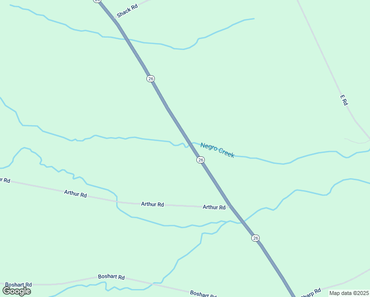 map of restaurants, bars, coffee shops, grocery stores, and more near Highway 26 in Lowville