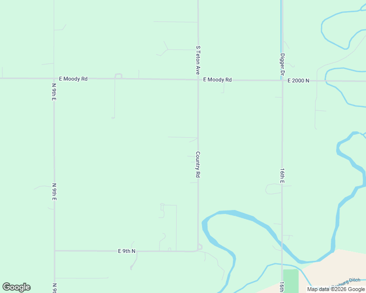 map of restaurants, bars, coffee shops, grocery stores, and more near 1223 Country Road in Rexburg