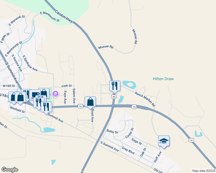 map of restaurants, bars, coffee shops, grocery stores, and more near 522 York Street in Newcastle